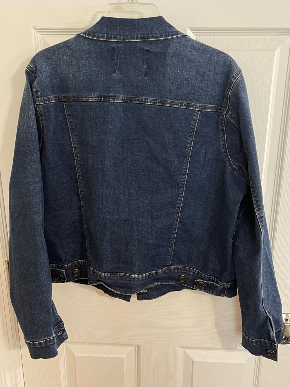 Nine West Stretch Dark Blue Denim Jean Jacket - Picture 2 of 7